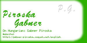 piroska gabner business card